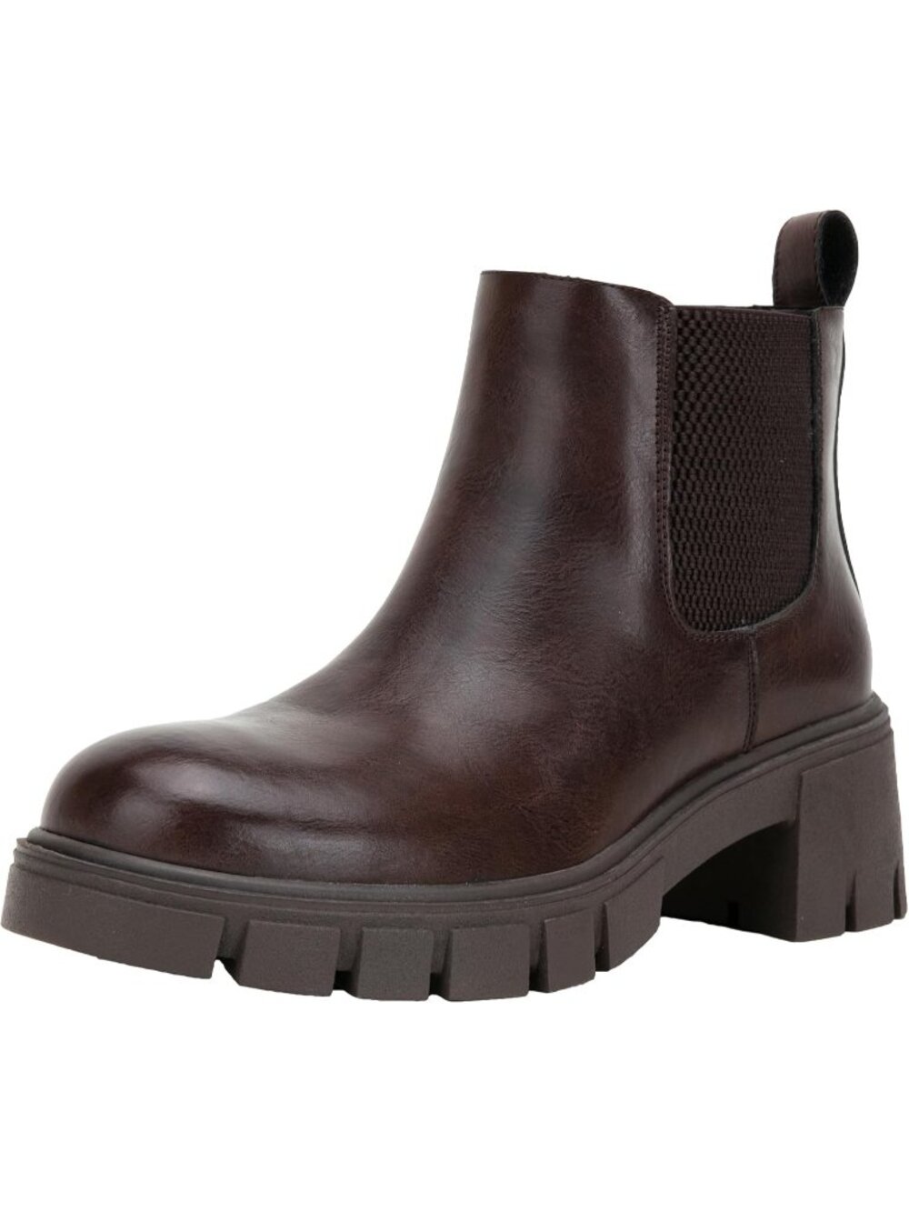 🆕Women's Chocolate Chelsea Ankle Boots Chunky Platform Lug Sole Shoes